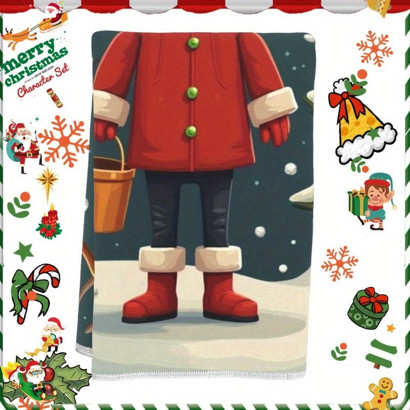 Christmas Towels Set 18x66cm Holiday Gift Soft Cotton