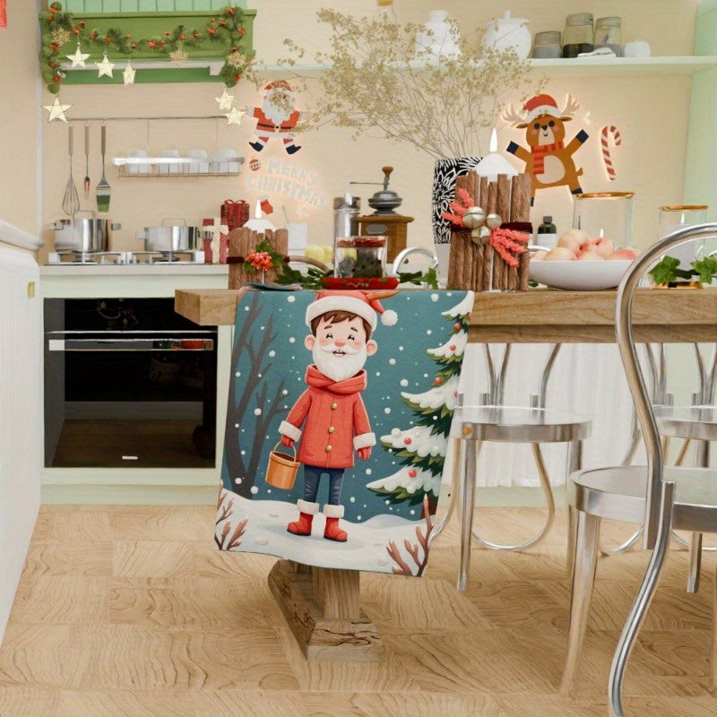 Christmas Towels Set 18x66cm Holiday Gift Soft Cotton