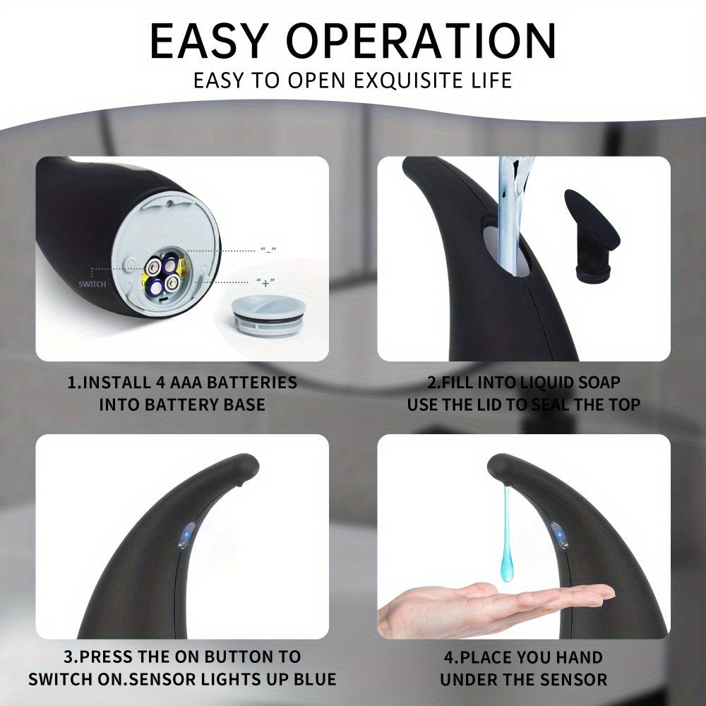 Battery-Powered Automatic Soap Dispenser Contactless Bathroom Home Durable Plastic