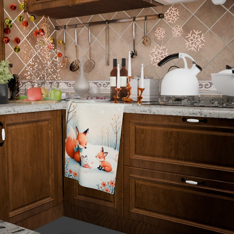 Christmas Towels 18x66cm Gift Set Soft Absorbent Holiday Decor