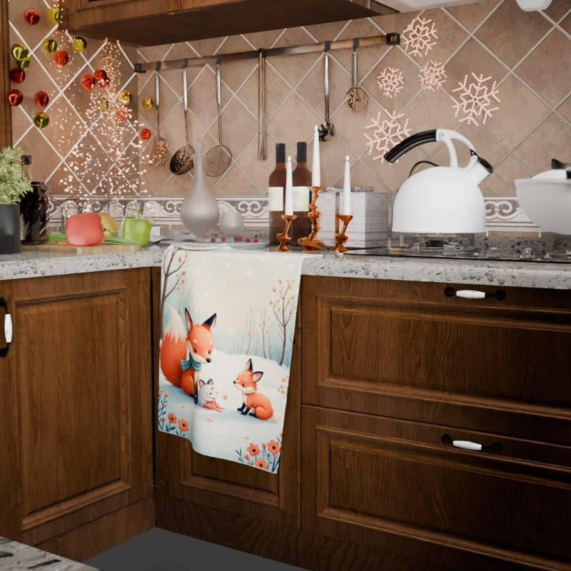 Christmas Towels 18x66cm Gift Set Soft Absorbent Holiday Decor