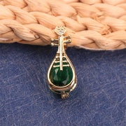 Rhinestone Brooch Pin with Irregular Shape Faux Instrument Design for Clothing and Bag Decoration