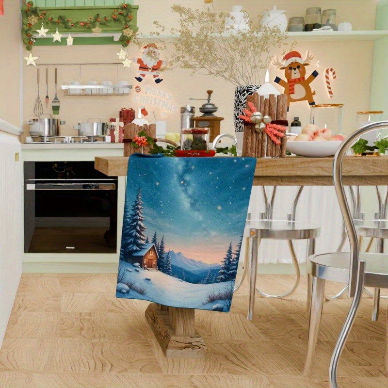 Christmas Towel Set 18x66cm with One Piece for Gifting Holiday Decor