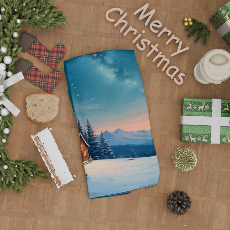 Christmas Towel Set 18x66cm with One Piece for Gifting Holiday Decor