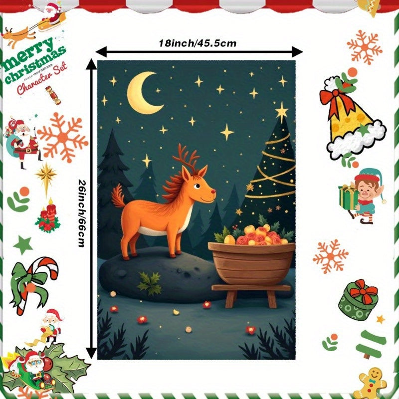 Set de toallas de Navidad 18x66cm, suaves y absorbentes, decoración festiva