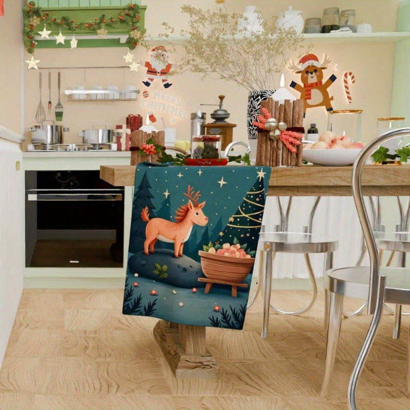 Set de toallas de Navidad 18x66cm, suaves y absorbentes, decoración festiva