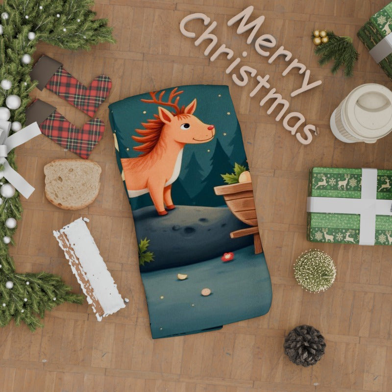 Set de toallas de Navidad 18x66cm, suaves y absorbentes, decoración festiva