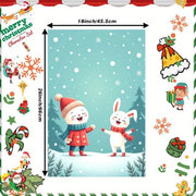 Christmas Towel 18x66cm Giftable Holiday Decor Red and White