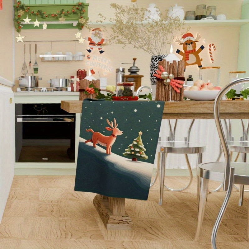 Christmas Towel 18x66cm Giftable Holiday Decor Red and White