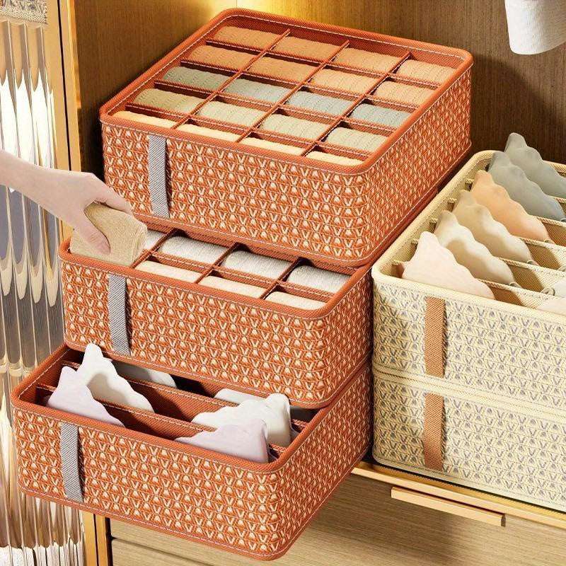 Fabric Drawer Organizer for Underwear Socks and Accessories Large Capacity Foldable Storage Box Closet Dorm Room