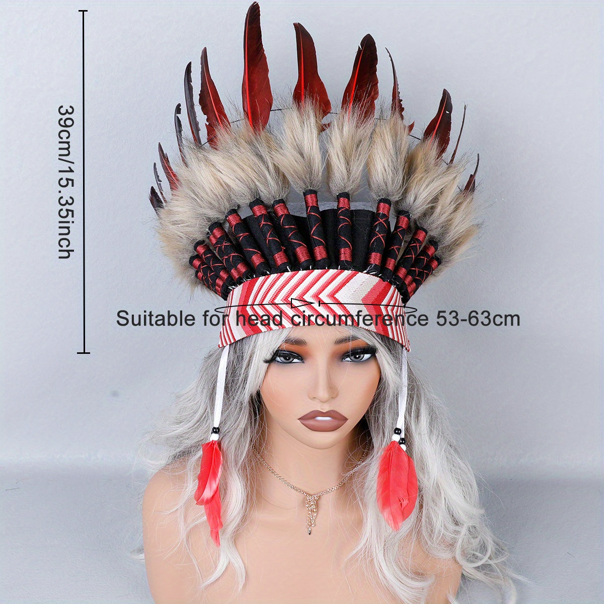 Ayollarlar uchun mo'ljallangan mo'ynali boshband Festival sahnasi chiqishi Cosplay fotosurat uchun aksessuar