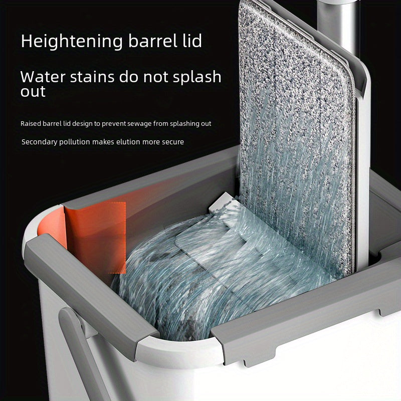 Aylana tekis mop, zanglamaydigan po'latdan yasalgan, ho'l va quruq polni tozalash uchun uy foydalanish uchun