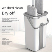 Aylana tekis mop, zanglamaydigan po'latdan yasalgan, ho'l va quruq polni tozalash uchun uy foydalanish uchun