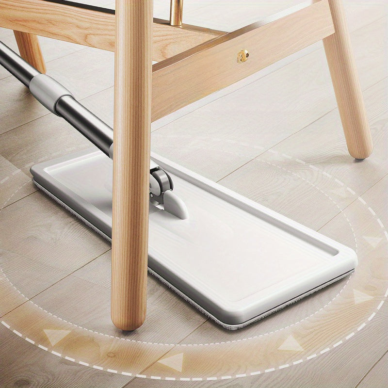 Aylana tekis mop, zanglamaydigan po'latdan yasalgan, ho'l va quruq polni tozalash uchun uy foydalanish uchun