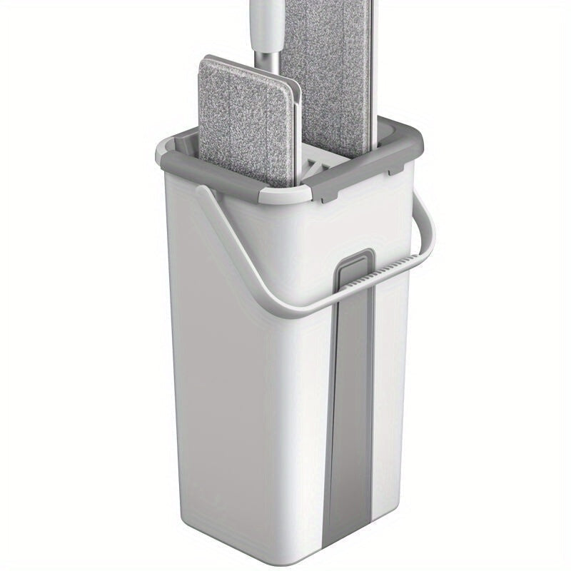 Aylana tekis mop, zanglamaydigan po'latdan yasalgan, ho'l va quruq polni tozalash uchun uy foydalanish uchun