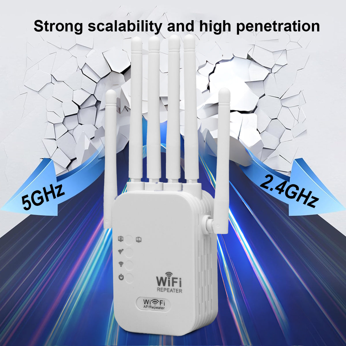 Extensor WiFi6 con seis antenas para casas grandes y villas de varios pisos