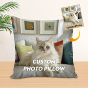Personalized Photo Pillow Cover 45.72x45.72 cm Soft Polyester Decorative Cushion for Bedroom Living Room