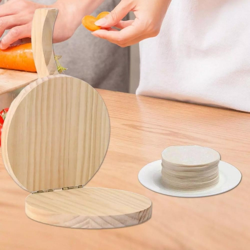 Пресс для тортильи из массива дерева размером 14,99 см, идеально подходит для приготовления домашних тортиль, буррито и такос. Идеально для кухонь в автодомах.