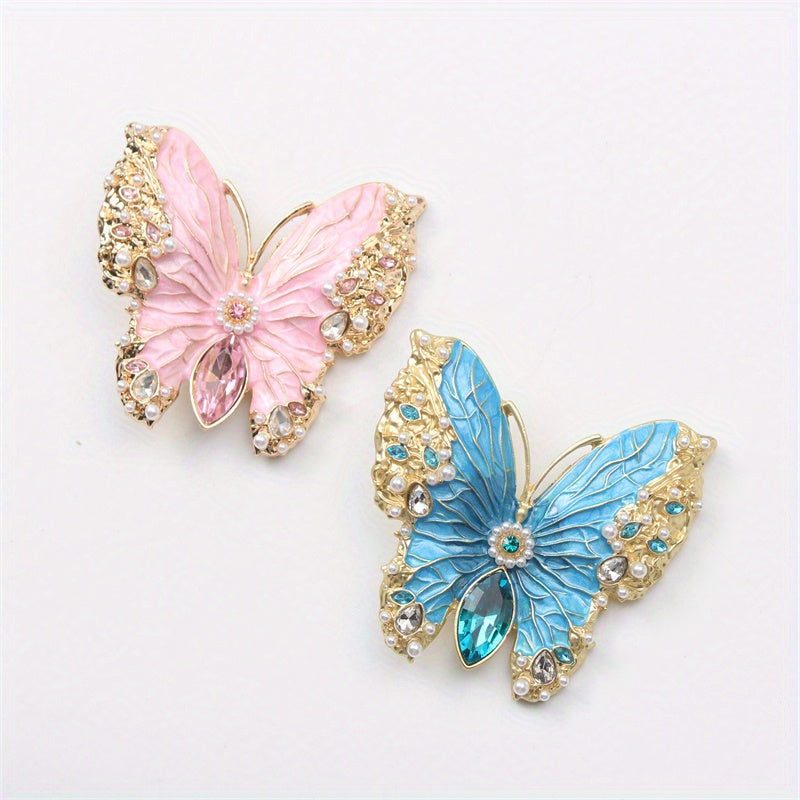 Women’s Butterfly Brooch Rhinestones Enamel Insect Pin Jewelry Accessory