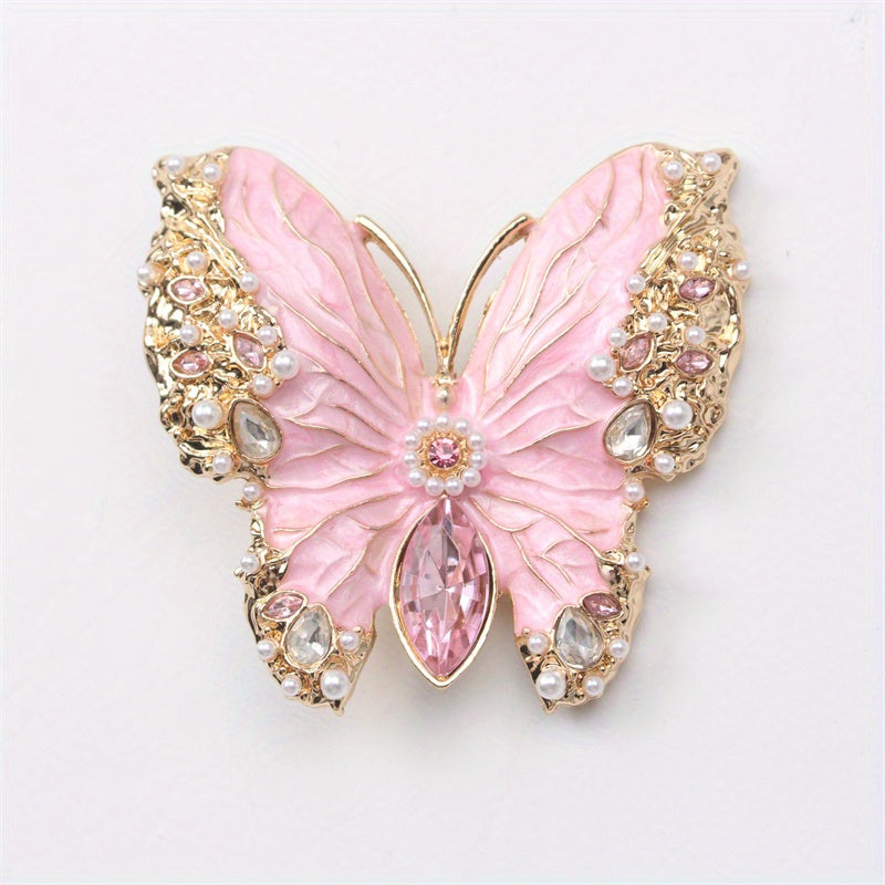 Women’s Butterfly Brooch Rhinestones Enamel Insect Pin Jewelry Accessory