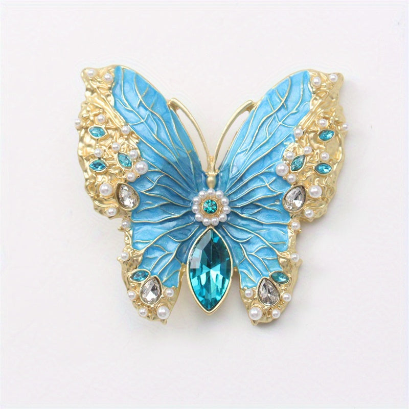 Women’s Butterfly Brooch Rhinestones Enamel Insect Pin Jewelry Accessory