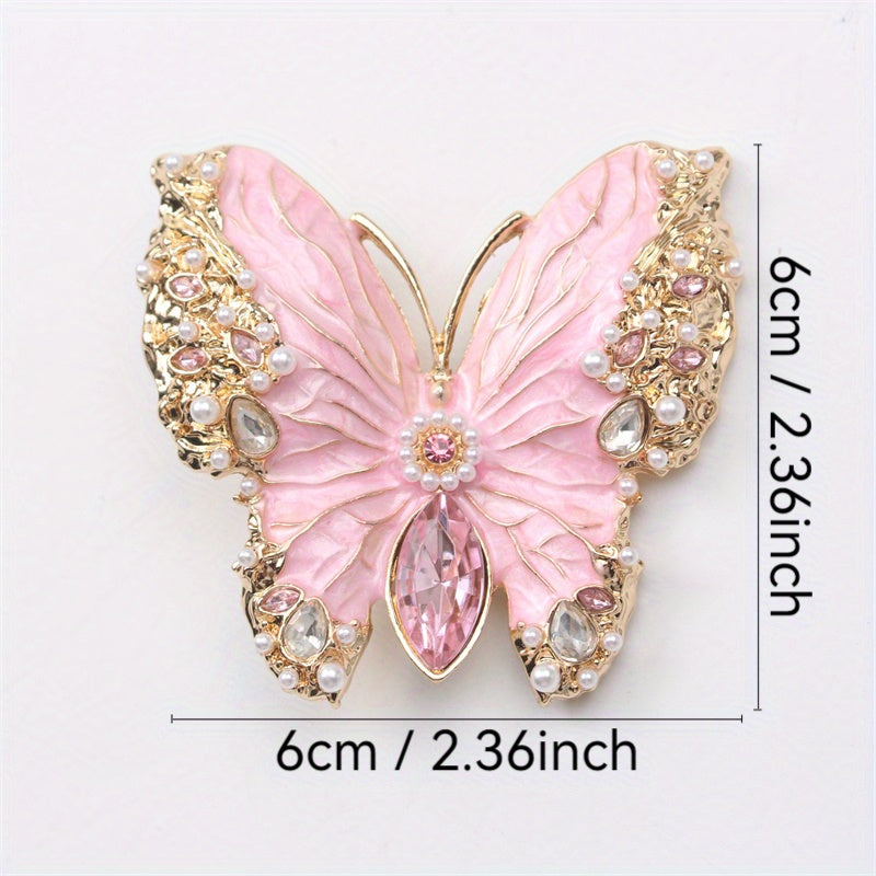 Women’s Butterfly Brooch Rhinestones Enamel Insect Pin Jewelry Accessory
