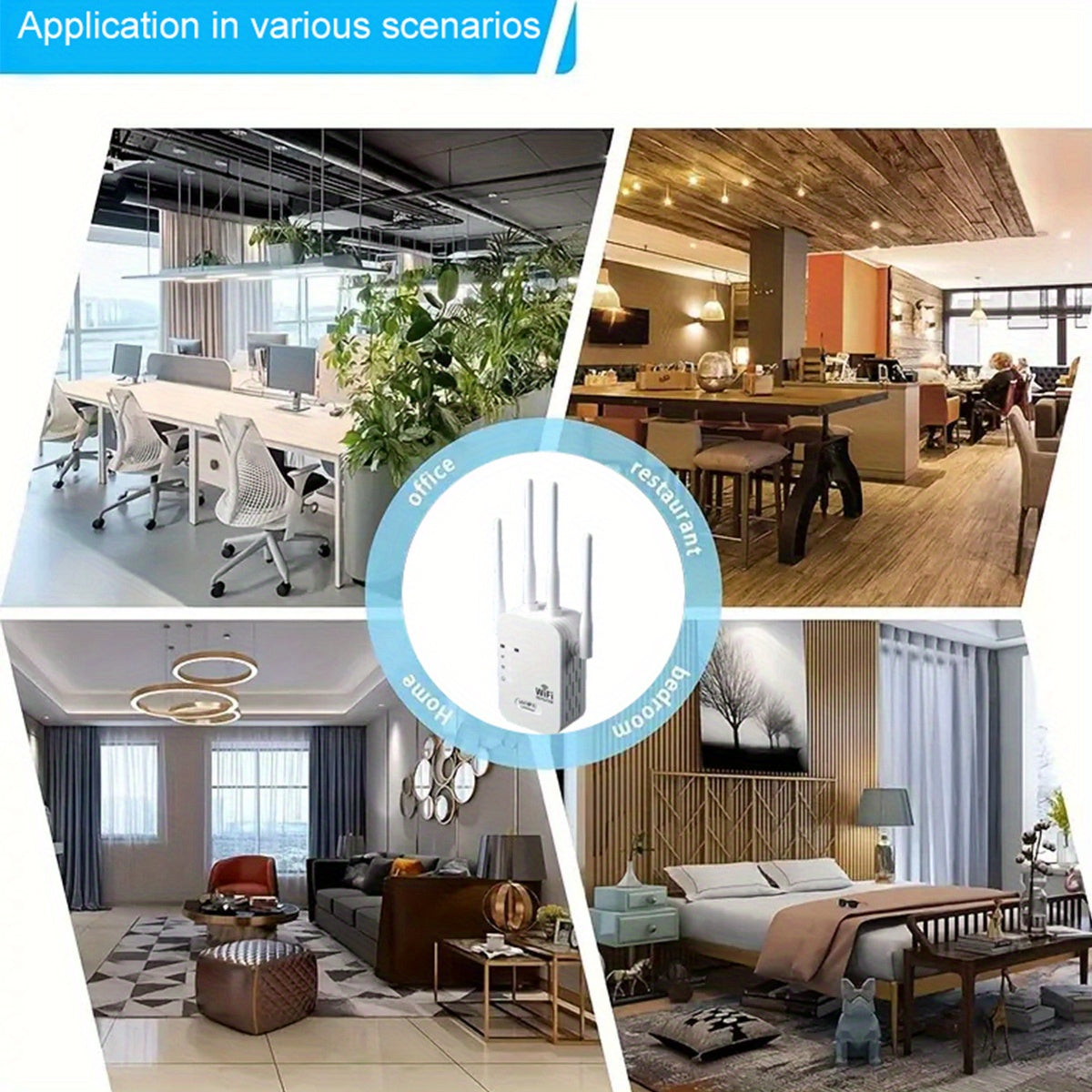 1200Mbps Dual-Band WiFi Booster 35 Devices Ethernet Port Easy Setup