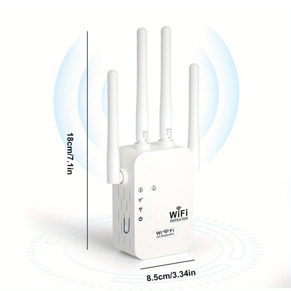 WiFi Booster Dual Band 1200Mbps with 4 Antennas and Ethernet Port