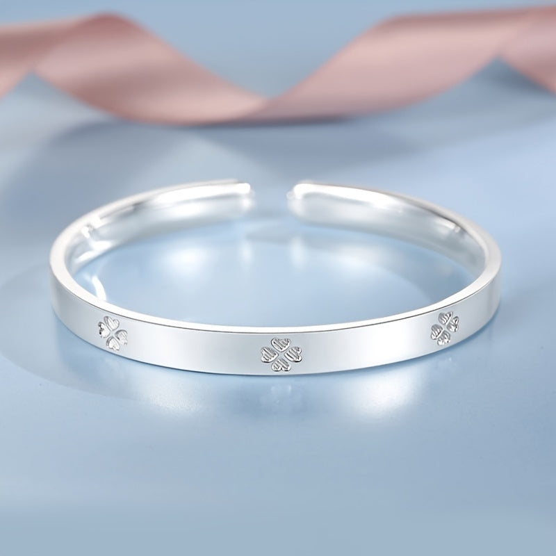 Pulsera ajustable de plata para hombres y mujeres, joyería elegante para el día a día