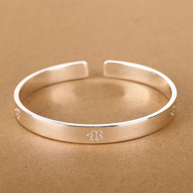 Pulsera ajustable de plata para hombres y mujeres, joyería elegante para el día a día