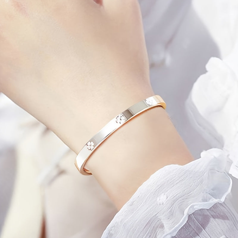 Pulsera ajustable de plata para hombres y mujeres, joyería elegante para el día a día