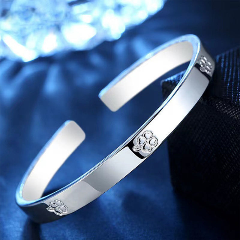 Pulsera ajustable de plata para hombres y mujeres, joyería elegante para el día a día