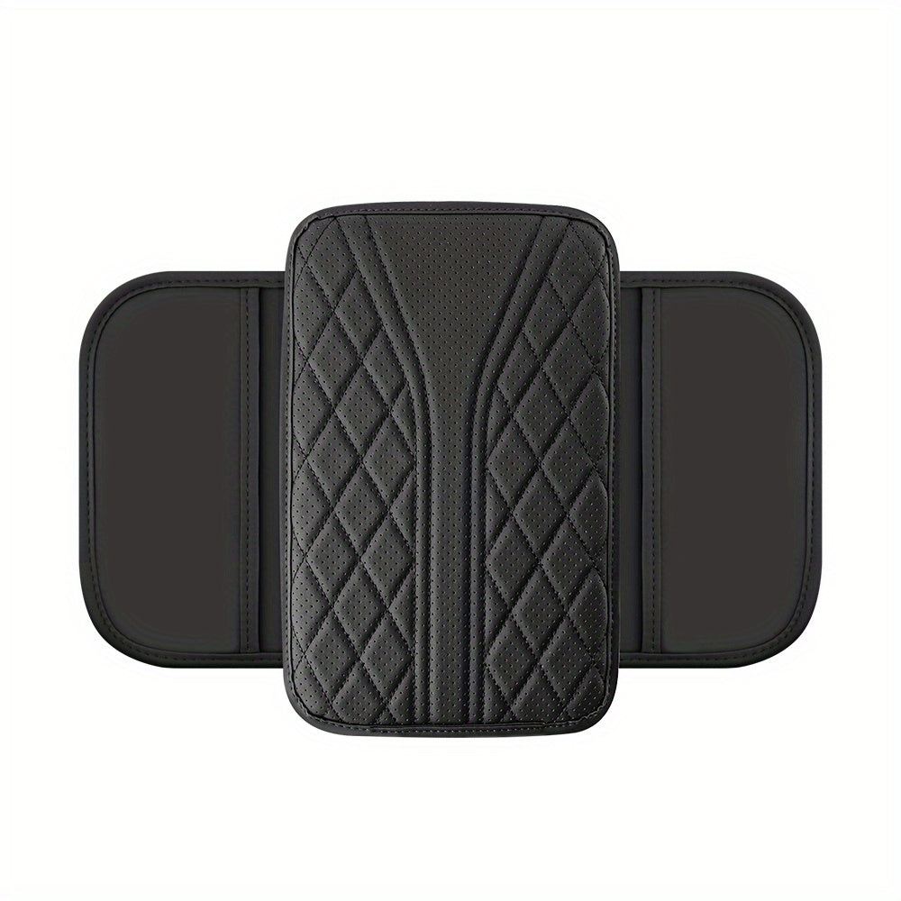 PU Leather Car Armrest Cushion with Storage Pocket for Vehicle Interior