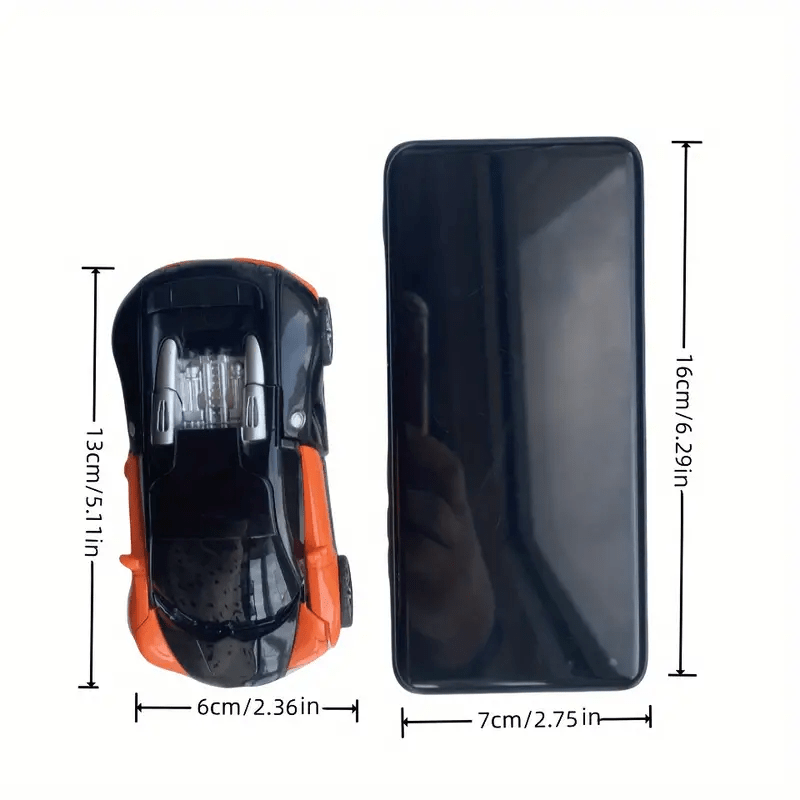 Blue Manual Push Transforming Toy Race Car for Kids Ages 3 and Up