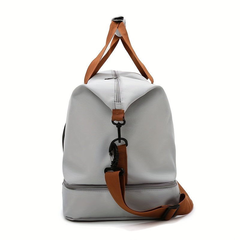 Large Capacity Travel Bag with Wet and Dry Compartments for Gym College and Outings