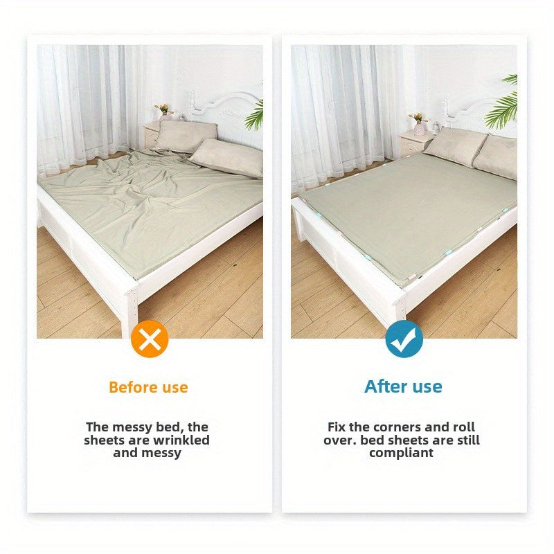 15 Pieces of Mixed Color Non-Slip Invisible Bed Mattress Clips for Household and Kitchen Use