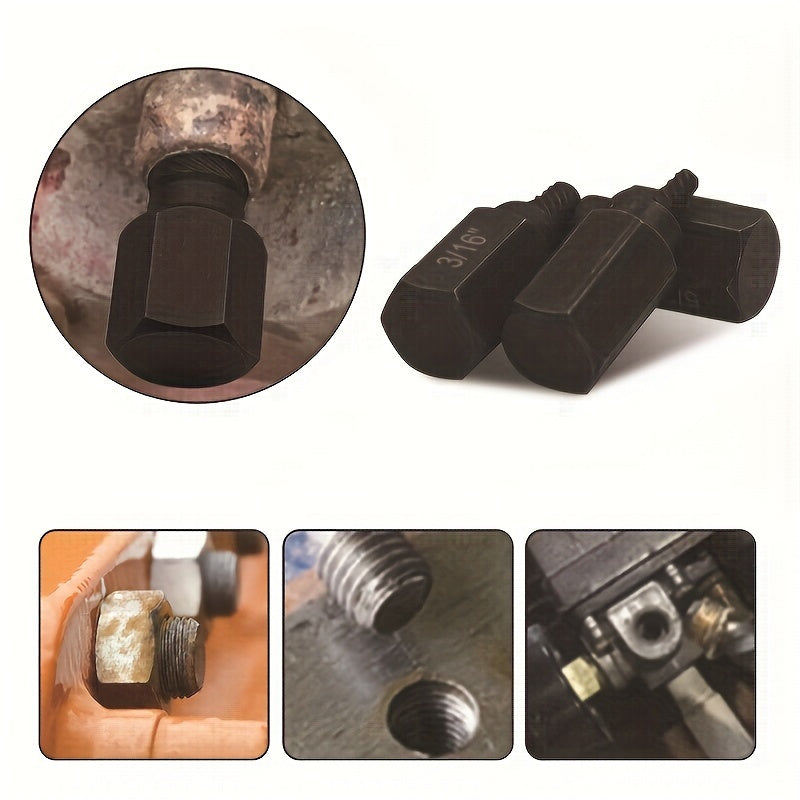 Industrial-Grade 10-Piece Screw Extractor Set for Damaged Bolts and Screws Alloy Steel