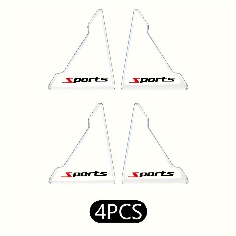 4 Pcs Transparent Silicone Car Door Edge Guards Corner Protectors