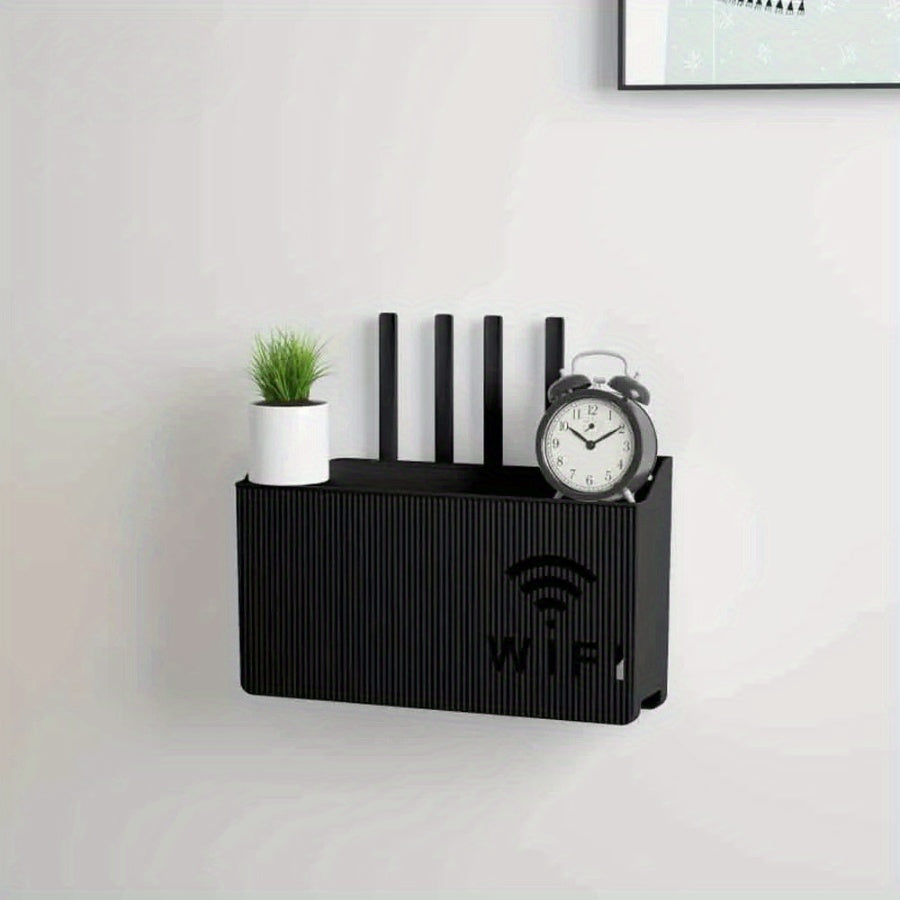 Estante moderno para enrutador de pared, organizador WiFi para decoración de oficina en casa