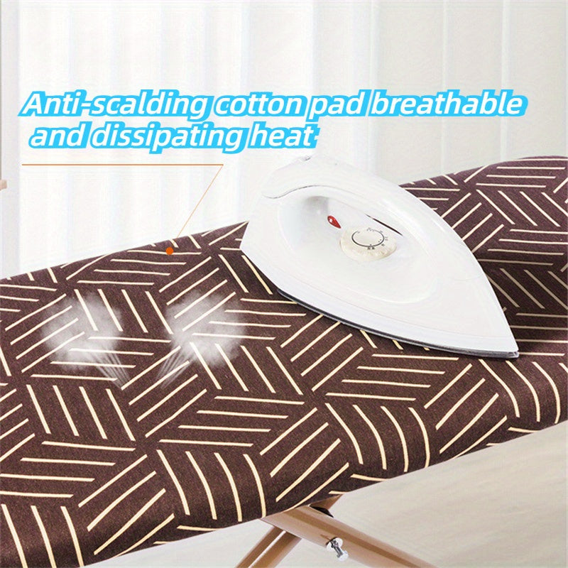 Adjustable Full-Size Ironing Board with Heat-Resistant Cover and Heavy-Duty Metal Legs