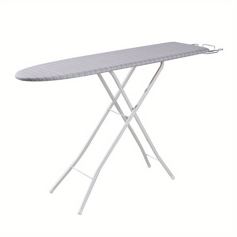 Adjustable Full-Size Ironing Board with Heat-Resistant Cover and Heavy-Duty Metal Legs