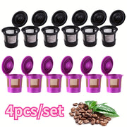 4 Pieces Reusable Coffee Cup Filters for Keurig 1.0 Purple Universal