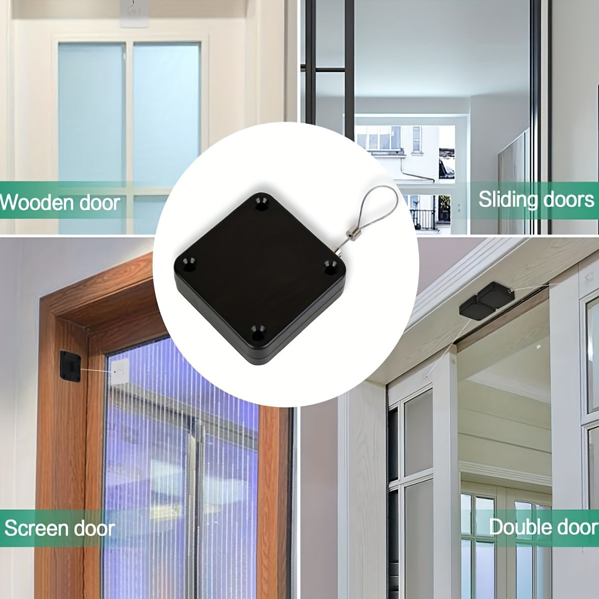 Automatic Door Closer Plastic Silent for Wooden, Screen, Sliding Doors