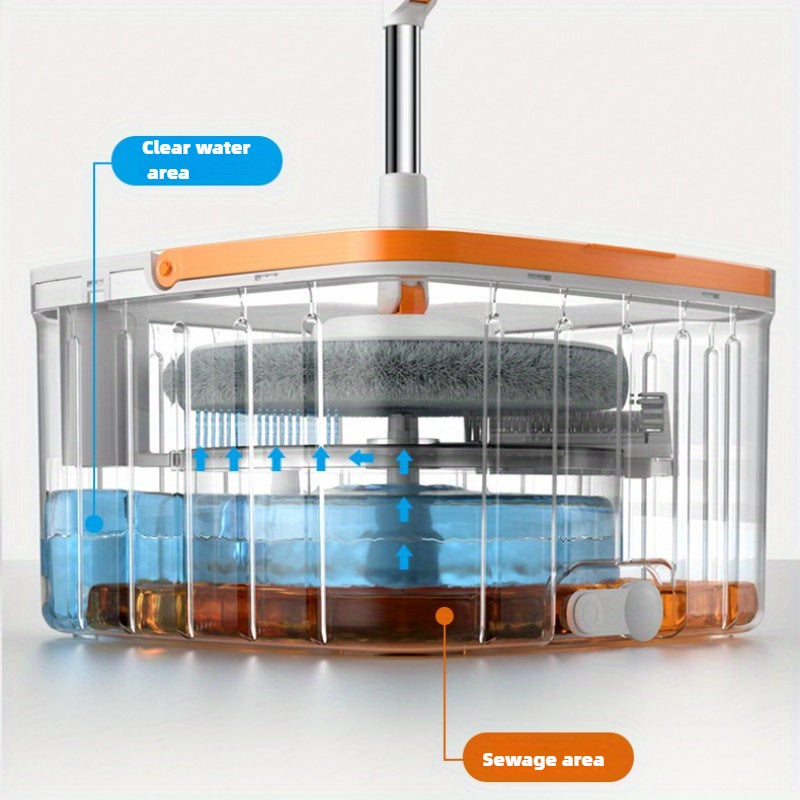 Uy va ofis tozalash uchun Microfiber padlar bilan EasyWring Spin Mop va Kova tizimi