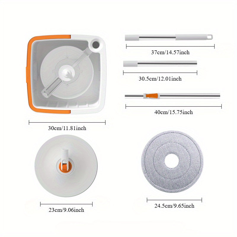 Uy va ofis tozalash uchun Microfiber padlar bilan EasyWring Spin Mop va Kova tizimi