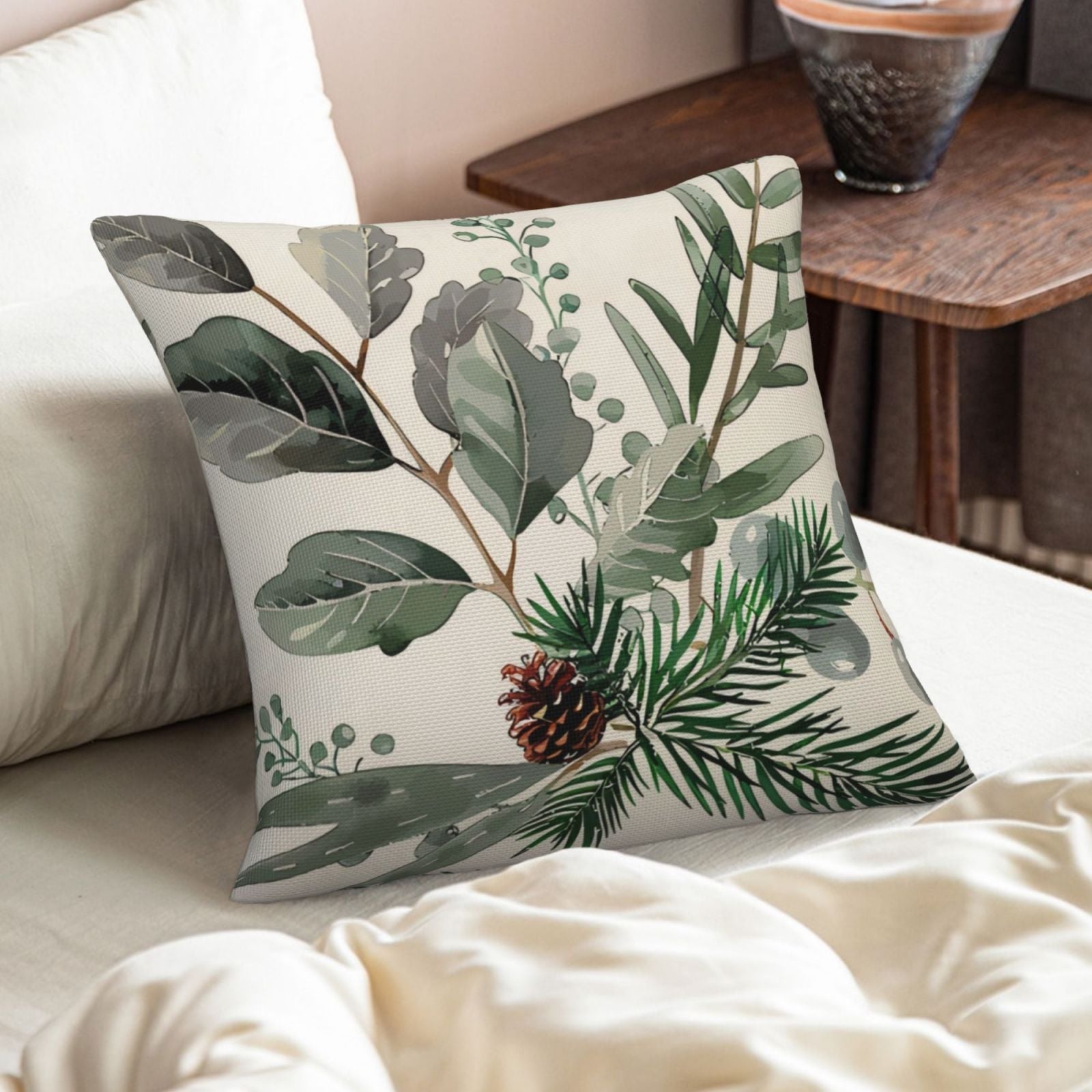 Rojdestvo Qozon Pina Yostiq Qoplamalari - 4 ta to'plam yoki alohida, 45x45sm, Yashil Zamonaviy Uslub, Zipper Yopilishi, Mashinada Yuvish Mumkin, Divan, Yashash Xonasi, Yotoqxona uchun Bezak Yostiq Qoplari - Bayram Ta'til Dekoratsiyasi uchun Mukammal