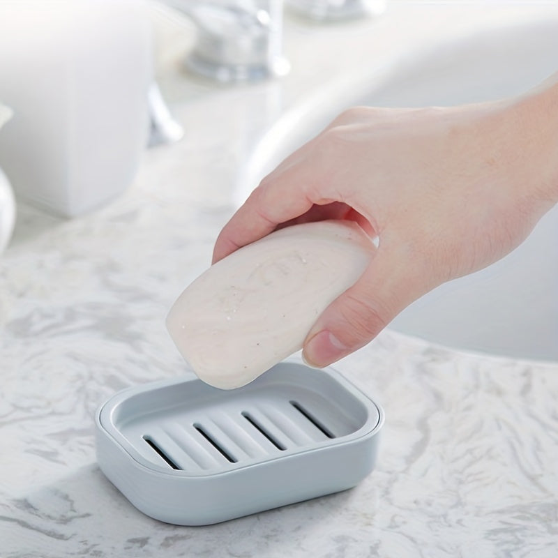 All-Purpose Soap Box with Self-Draining Feature for Bathroom and Kitchen