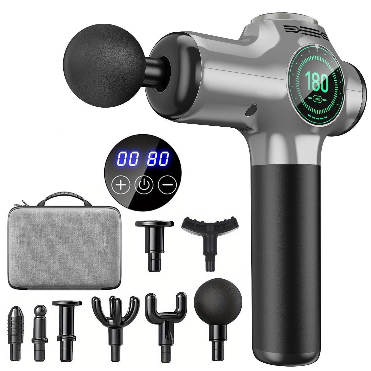 99 Speed Massage Gun with 8 Heads Silent Brushless Motor for Muscle Relaxation