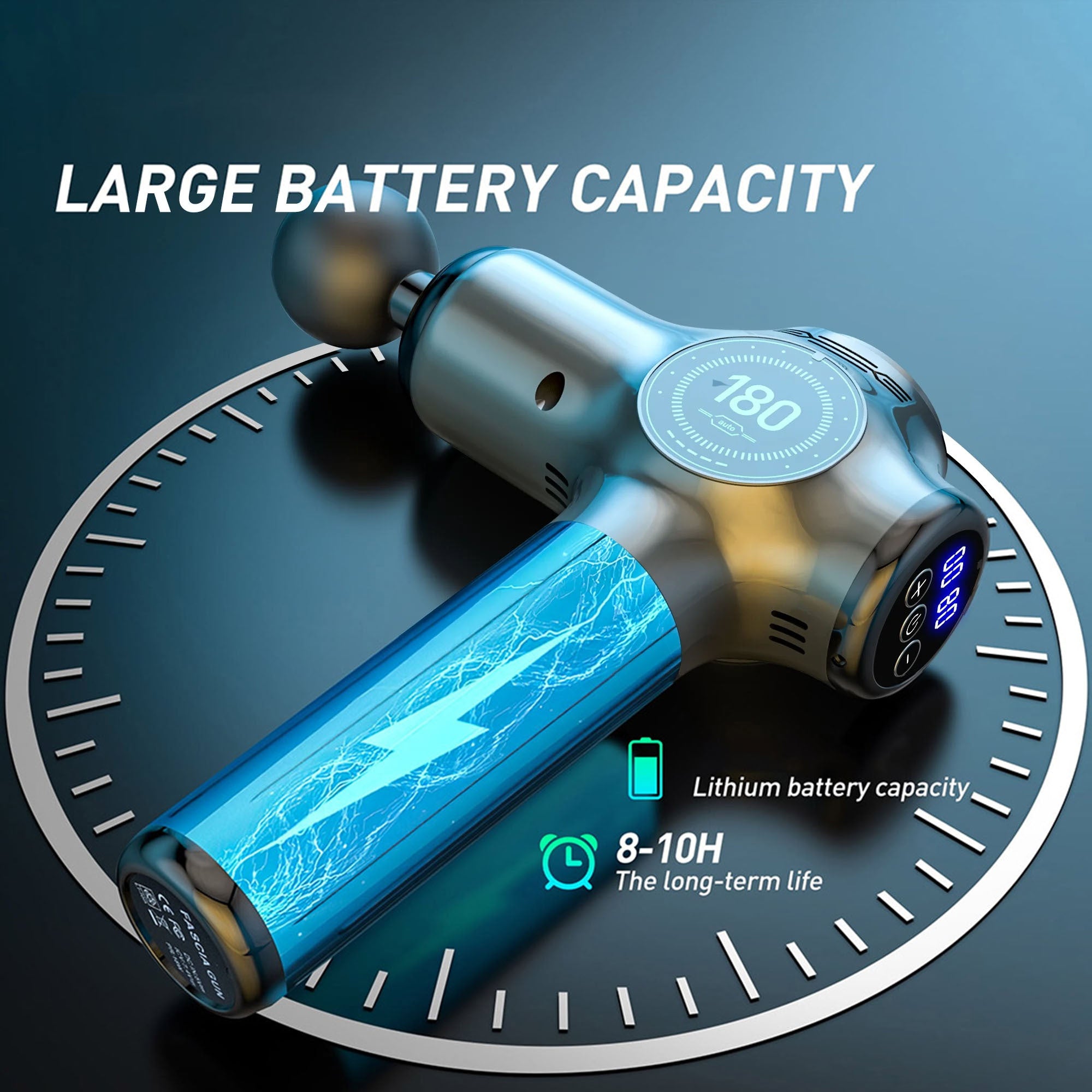 99 Speed Massage Gun with 8 Heads Silent Brushless Motor for Muscle Relaxation