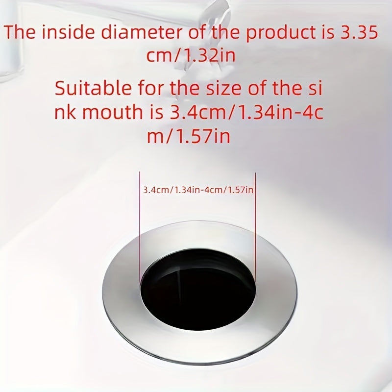 Ushbu pop-up cho'kma to'siqi tiqilishni oldini oladi va turli xil lavabolar drenajlariga mos keladi.